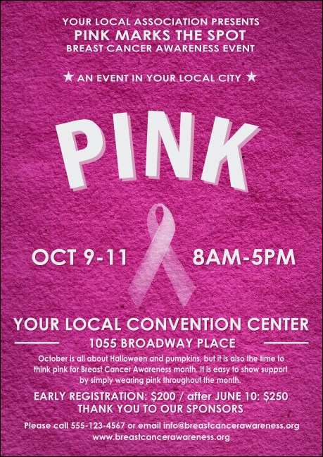 Breast Cancer Pink Ribbon Postcard Mailer
