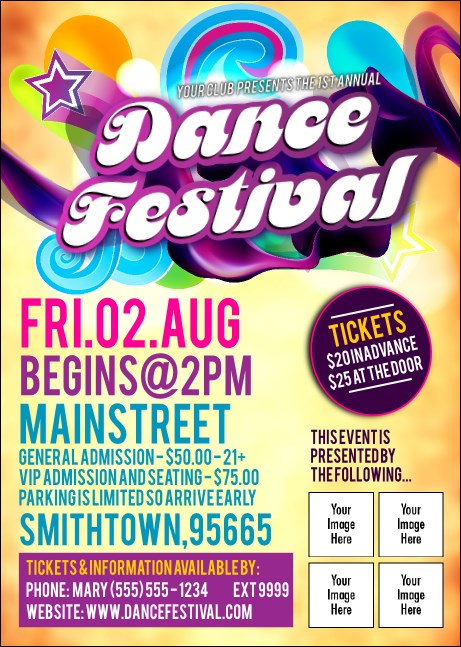 Disco Dance Festival Postcard Mailer