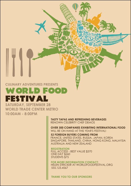 Food Festival Postcard Mailer Product Front