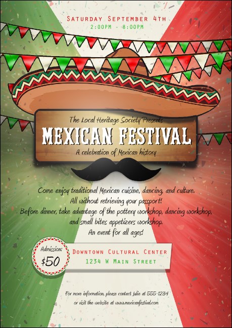 Mexican Fiesta Postcard Mailer Product Front