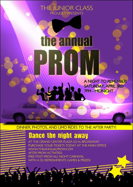 Prom Limo Postcard Mailer Product Front