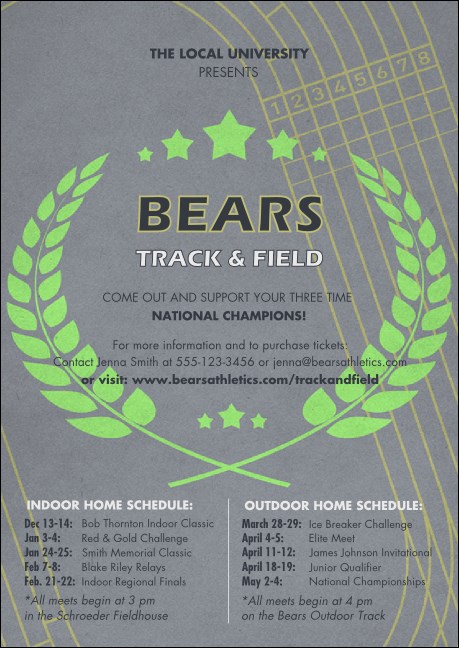 Track and Field Postcard Mailer
