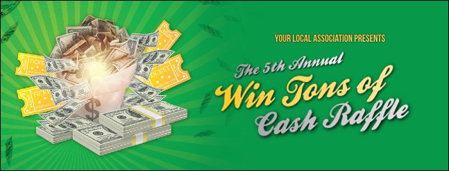 Cash Raffle Green Facebook Cover