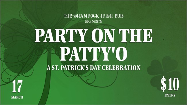 St. Patrick's Day Shamrock Facebook Event Cover