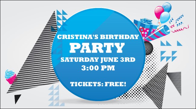 Birthday Geometric Facebook App Product Front