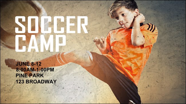 Soccer Camp Facebook Event Cover