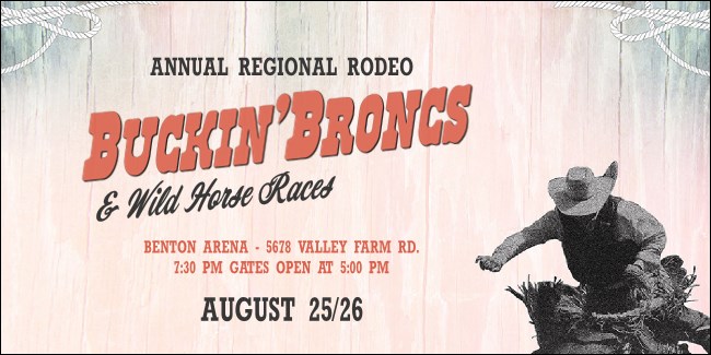 Bucking Bronco Rodeo Twitter Ad