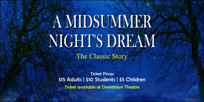 Midsummer Night's Dream Twitter Post