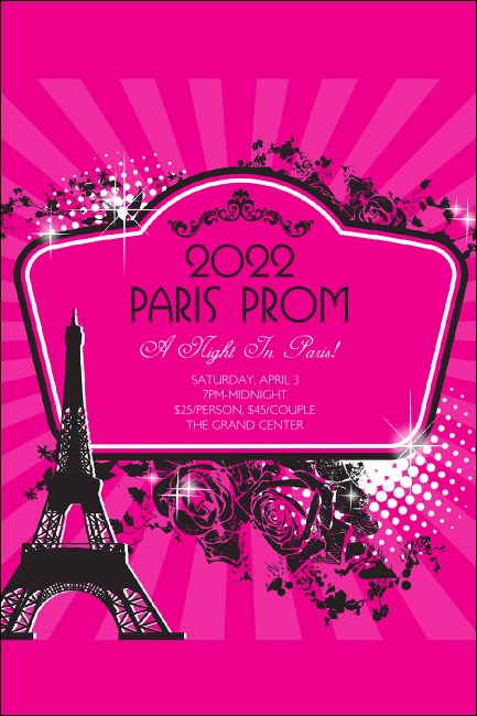 Paris Pink and Black Pinterest Post