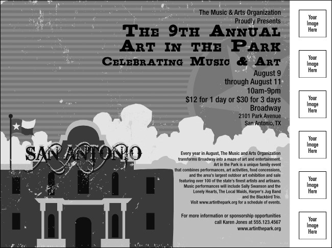 San Antonio Flyer (Black and white) Product Front