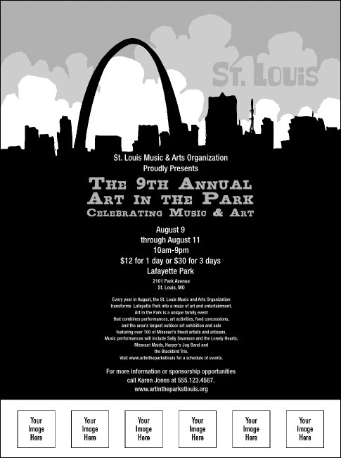 St. Louis Flyer (Black & white) Product Front