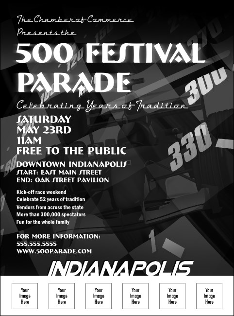 Indianapolis Flyer (black and white) Product Front