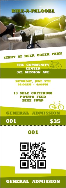 Bike Event QR Event Ticket