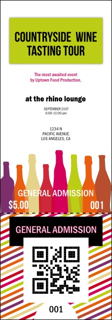 Funky Bottles QR Event Ticket