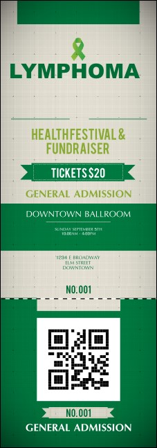 Lymphoma QR Event Ticket Product Front