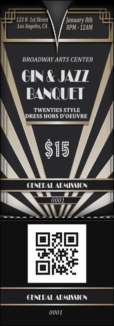 Roaring 20s QR Event Ticket Product Front