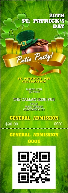 St. Patrick's Day Party QR Event Ticket