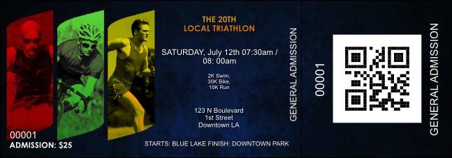 Triathlon QR Event Ticket