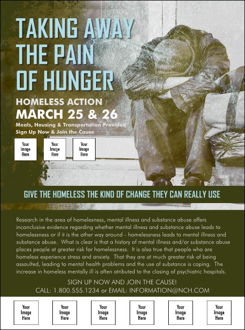 Homeless & Hungry Logo Flyer