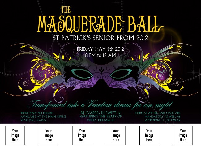 Masquerade Ball Logo Flyer