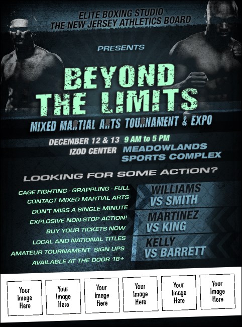 MMA Main Event Blue Logo Flyer