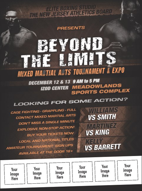 MMA Main Event Brown Logo Flyer