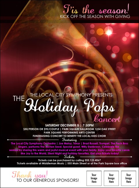 Symphony Holiday Pops Logo Flyer