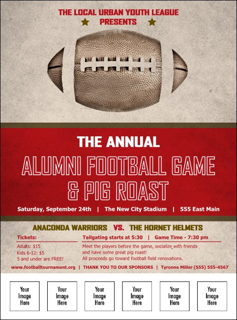 Football Red Logo Flyer