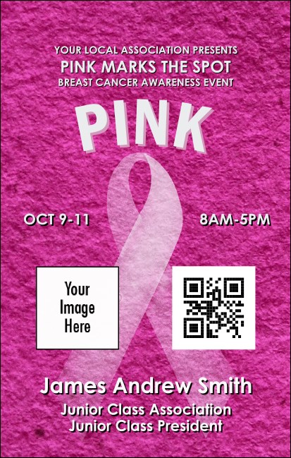 Breast Cancer Pink Ribbon VIP Event Badge Medium