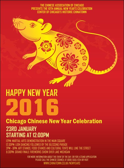 Chinese New Year Rat Flyer