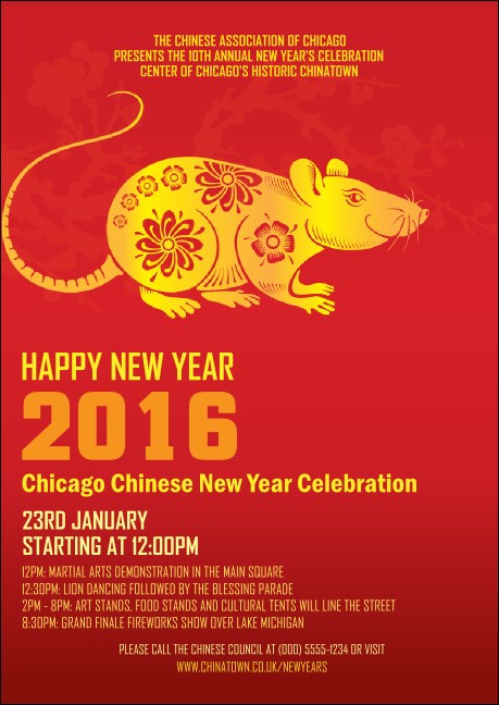 Chinese New Year Rat Postcard Product Front