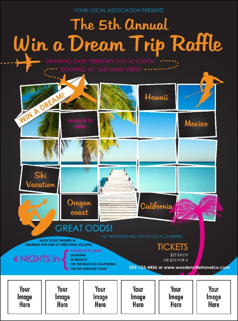 Win a Vacation Logo Flyer