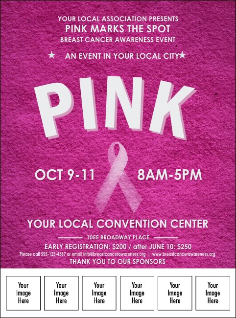 Breast Cancer Pink Ribbon Logo Flyer