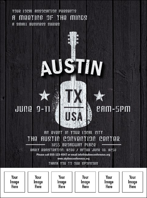 Austin Music Logo Flyer Product Front