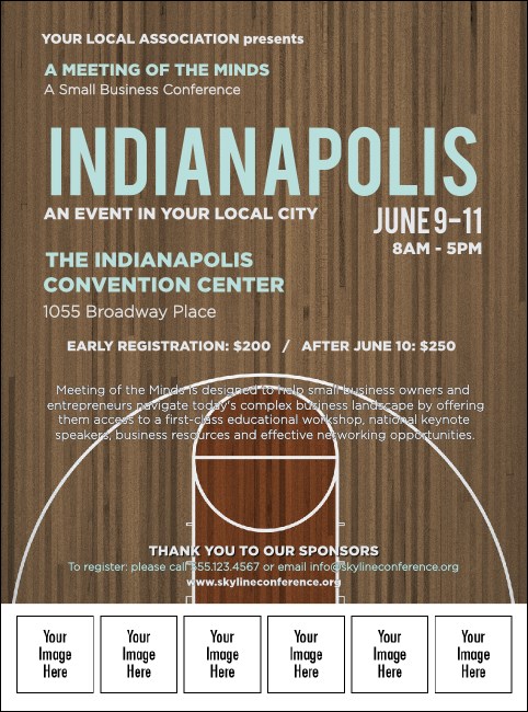 Indianapolis Basketball Logo Flyer