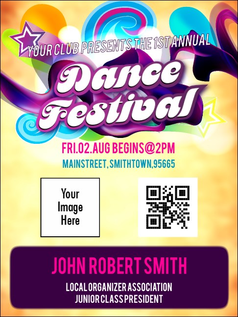 Disco Dance Festival Economy Event Badge Product Front
