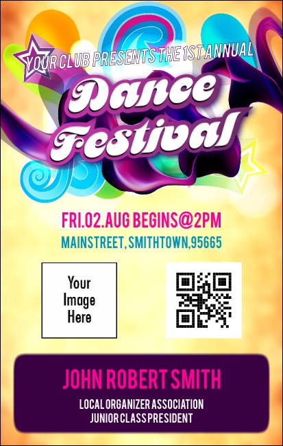 Disco Dance Festival VIP Event Badge Medium Product Front