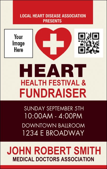 Heart Health VIP Event Badge Medium