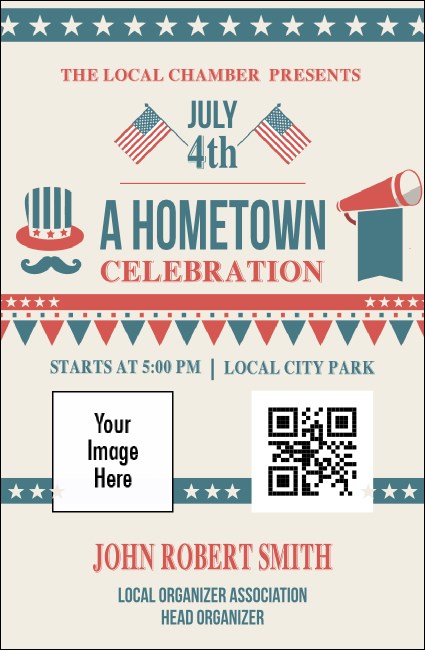 Fourth of July Hometown VIP Event Badge Small