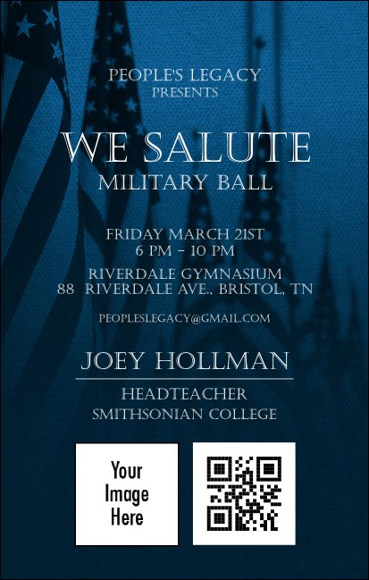 Military Ball - US Flag VIP Event Badge Medium