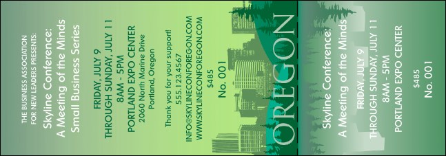 Oregon Event Ticket Product Front