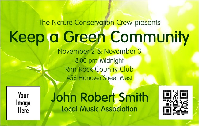 Nature Series - Green VIP Event Badge Medium