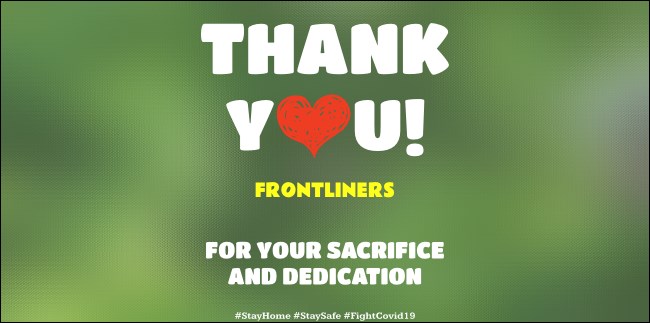 Front liners Appreciation Banner Product Front