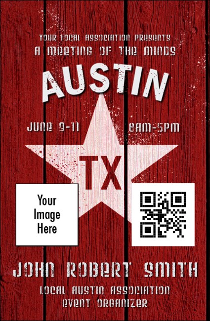 Austin Star VIP Event Badge Small Product Front