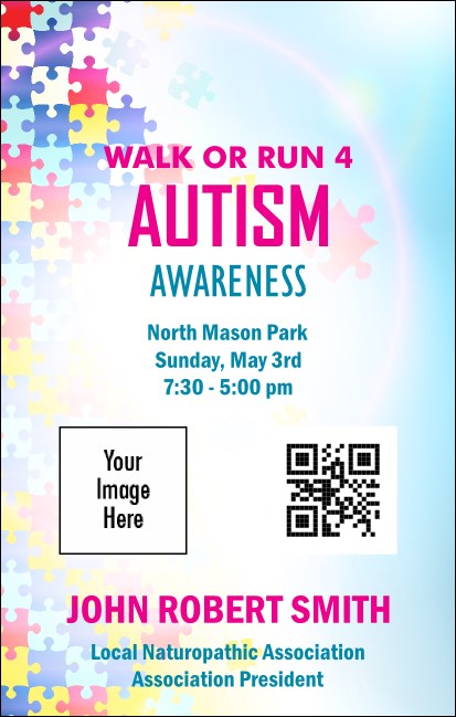 Autism Awareness VIP Event Badge Medium Product Front
