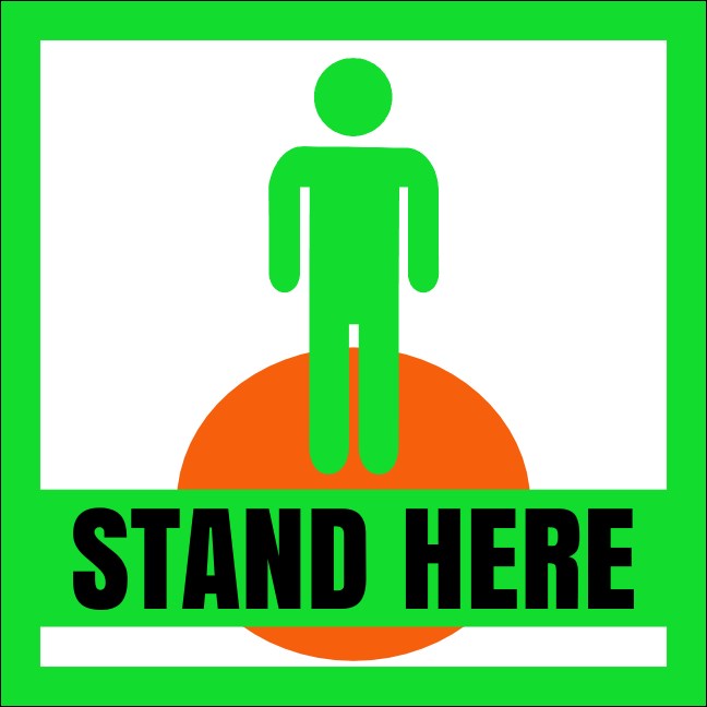 Social Distance Stand Here Sticker1 SM