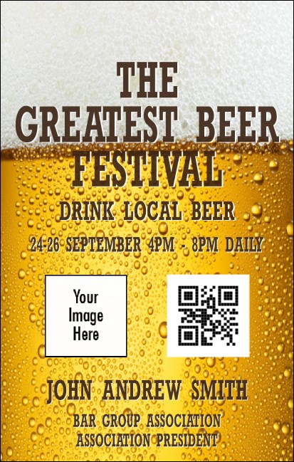 Beer Festival VIP Event Badge Medium Product Front