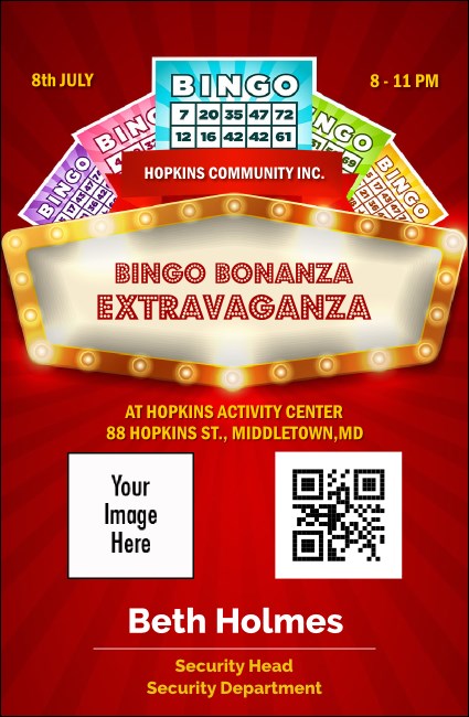 Bingo Bonanza Extravaganza VIP Event Badge Small