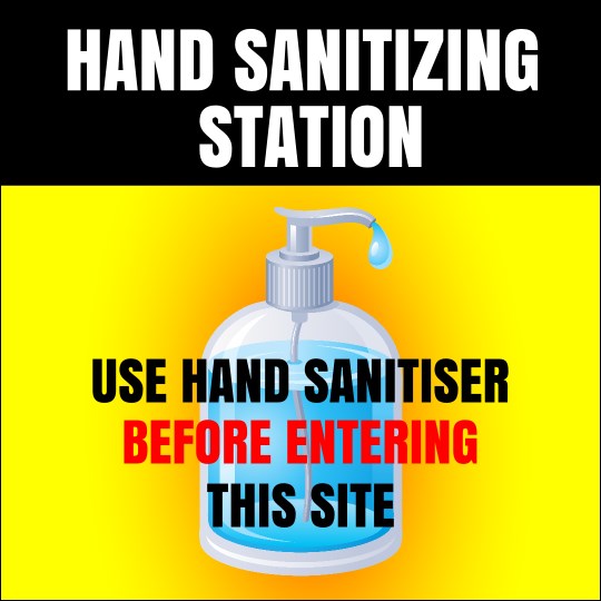 3" x 3" Hand Sanitizing Station Economy Sticker