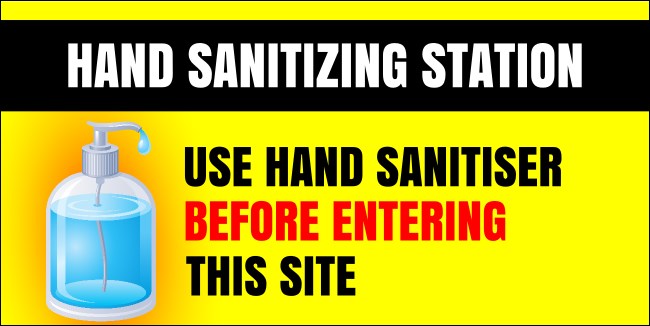 Hand Sanitizing Station Banner